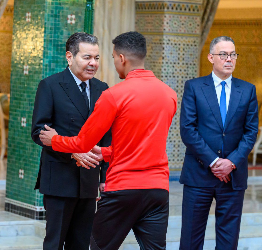 CAN Maroc 2025 : le Prince Moulay Rachid reçoit les Lions de l’Atlas